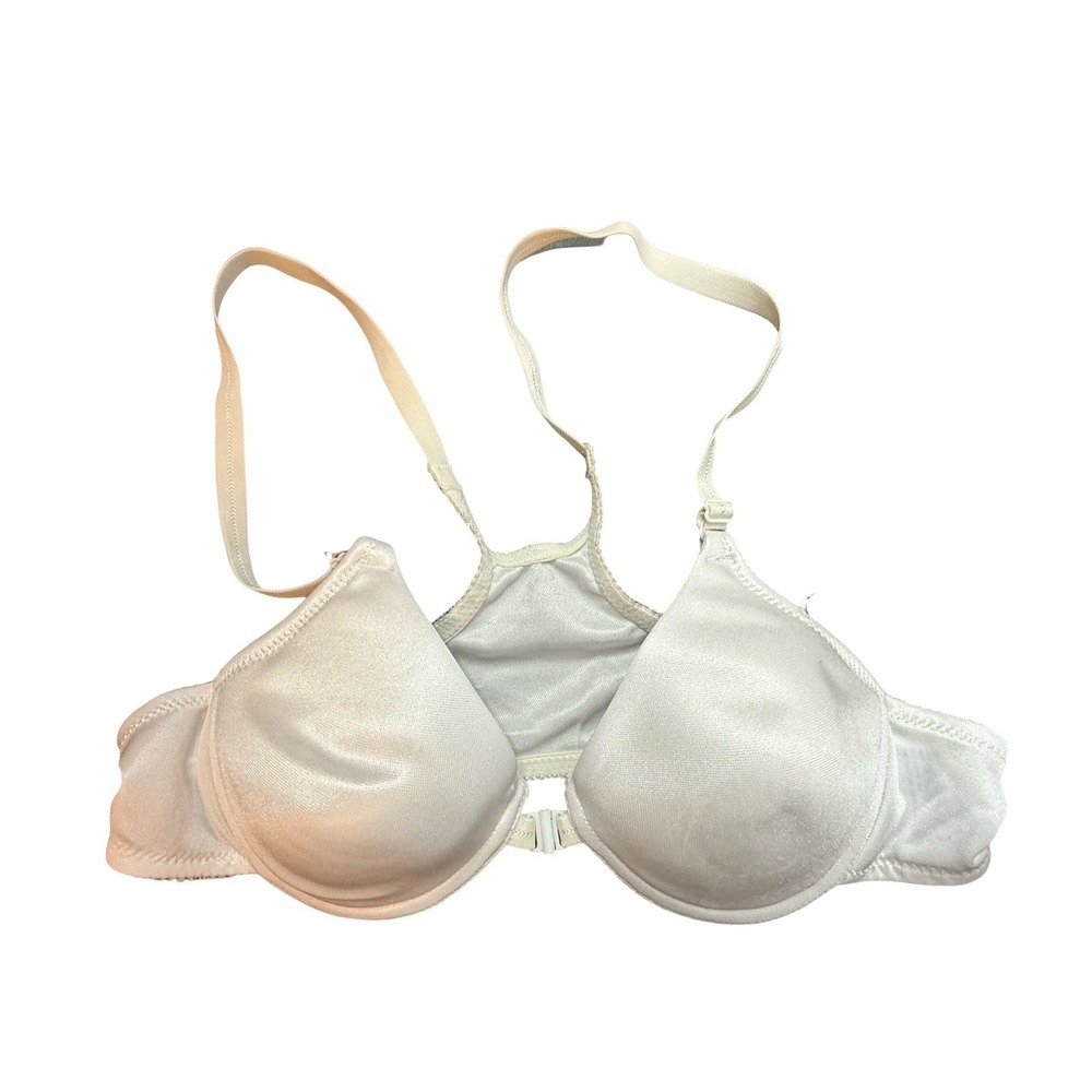 VTG 90s Bestform White Front Close Bra padded underwire‎ 36A style 451
